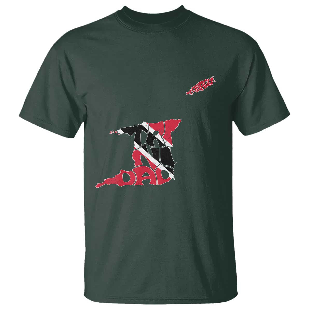 Trinidad And Tobago T Shirt Pride Trinidadian Roots Flag TS11 Dark Forest Green Print Your Wear