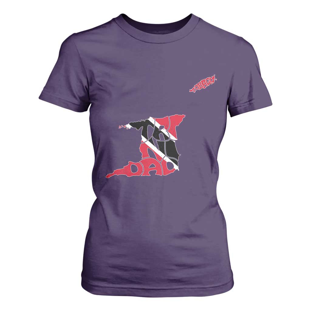 Trinidad And Tobago T Shirt For Women Pride Trinidadian Roots Flag TS11 Purple Print Your Wear