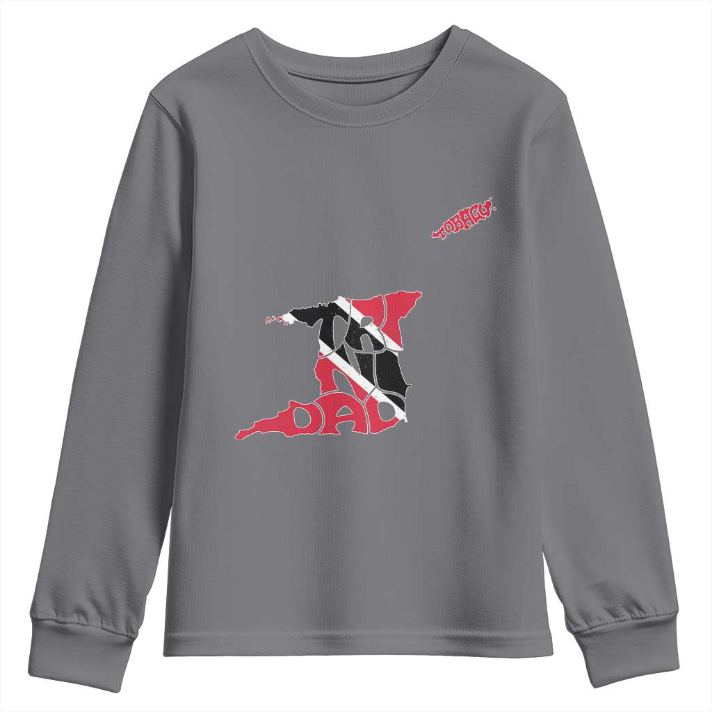 Trinidad And Tobago Youth Sweatshirt Pride Trinidadian Roots Flag TS11 Charcoal Print Your Wear