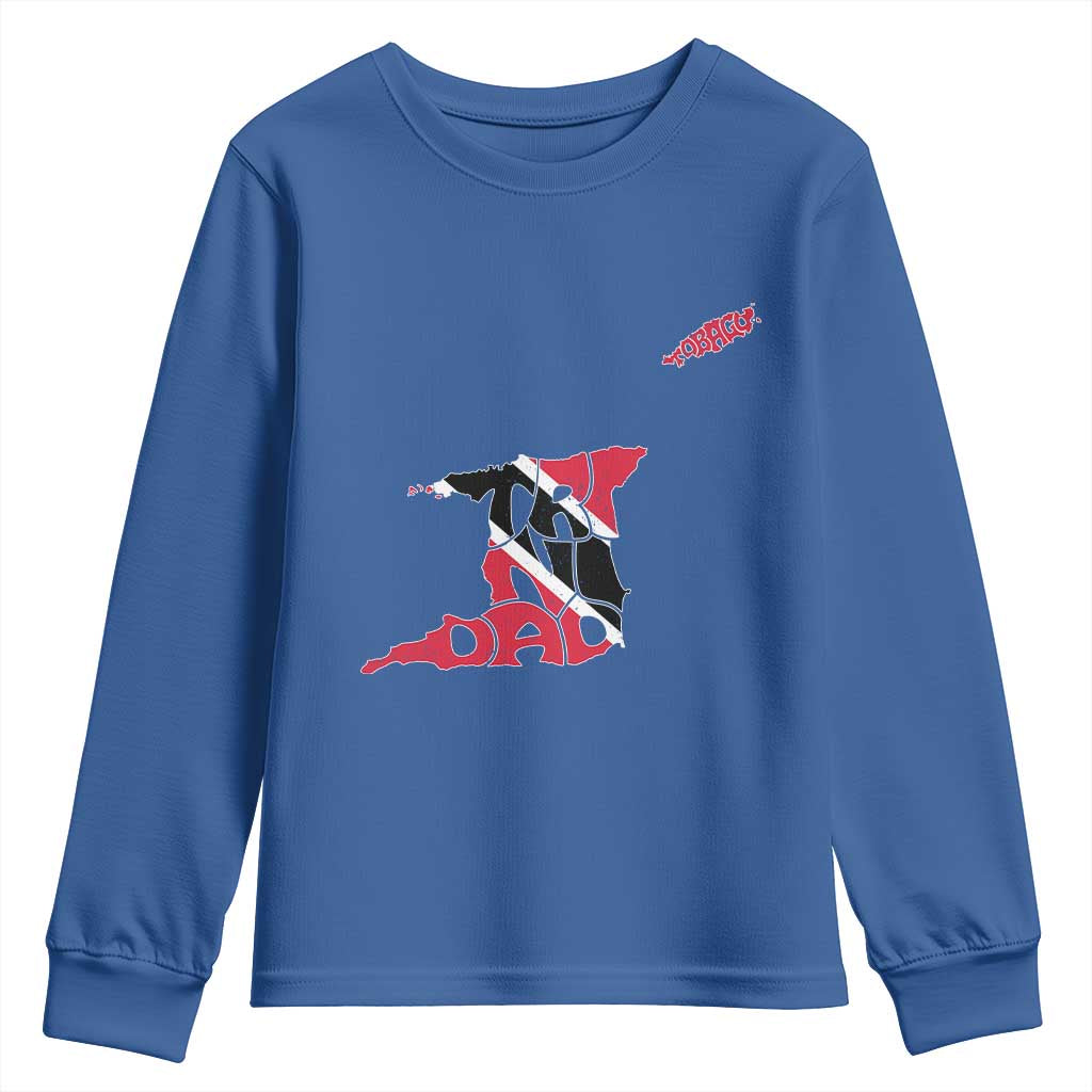 Trinidad And Tobago Youth Sweatshirt Pride Trinidadian Roots Flag TS11 Royal Blue Print Your Wear