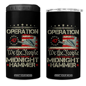 Operation Midnight Hammer 4 in 1 Can Cooler Tumbler Bomber Jet Vintage Betsy Ross Flag TS11 One Size: 16 oz Black Print Your Wear