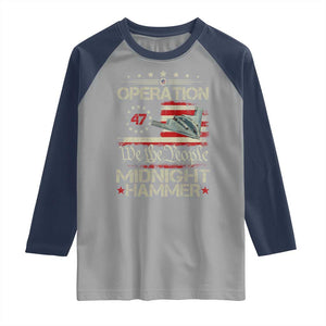 Operation Midnight Hammer Raglan Shirt Bomber Jet Vintage Betsy Ross Flag TS11 Sport Gray Navy Print Your Wear