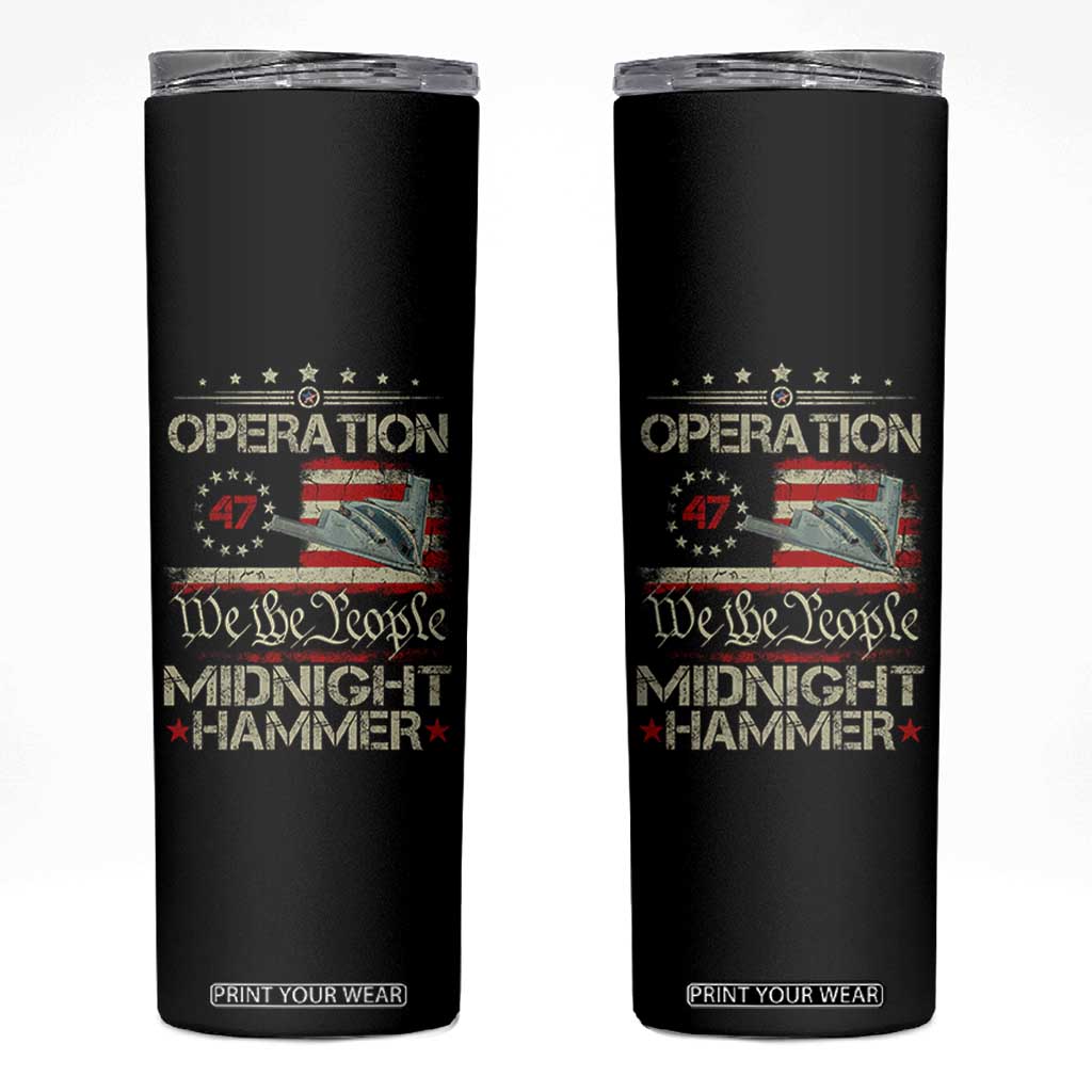 Operation Midnight Hammer Skinny Tumbler Bomber Jet Vintage Betsy Ross Flag TS11 Black Print Your Wear