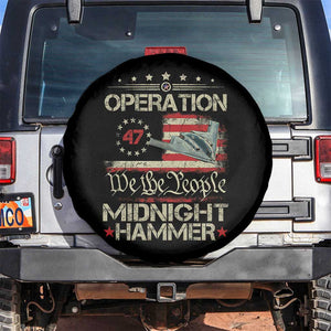 Operation Midnight Hammer Spare Tire Cover Bomber Jet Vintage Betsy Ross Flag TS11 No hole Black Print Your Wear