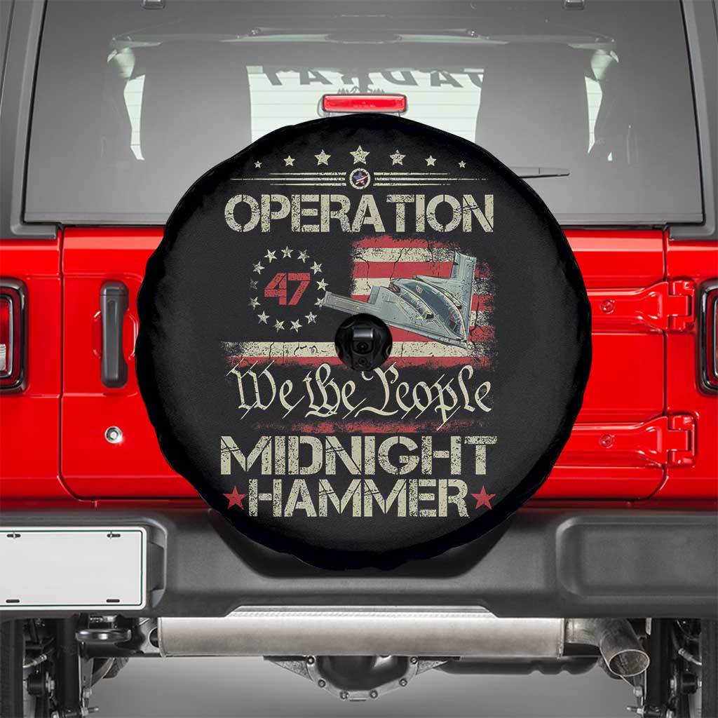 Operation Midnight Hammer Spare Tire Cover Bomber Jet Vintage Betsy Ross Flag TS11 Black Print Your Wear