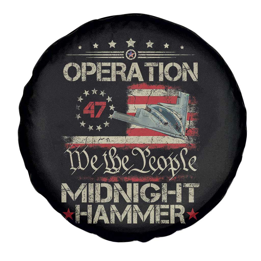 Operation Midnight Hammer Spare Tire Cover Bomber Jet Vintage Betsy Ross Flag TS11 Print Your Wear