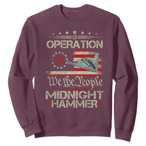 Operation Midnight Hammer Sweatshirt Bomber Jet Vintage Betsy Ross Flag TS11 Maroon Print Your Wear