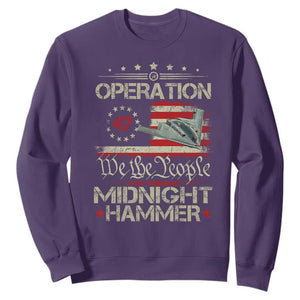 Operation Midnight Hammer Sweatshirt Bomber Jet Vintage Betsy Ross Flag TS11 Purple Print Your Wear