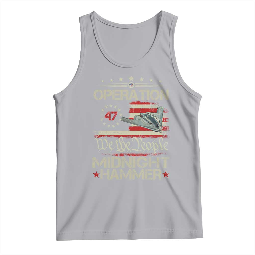 Operation Midnight Hammer Tank Top Bomber Jet Vintage Betsy Ross Flag TS11 Athletic Heather Print Your Wear