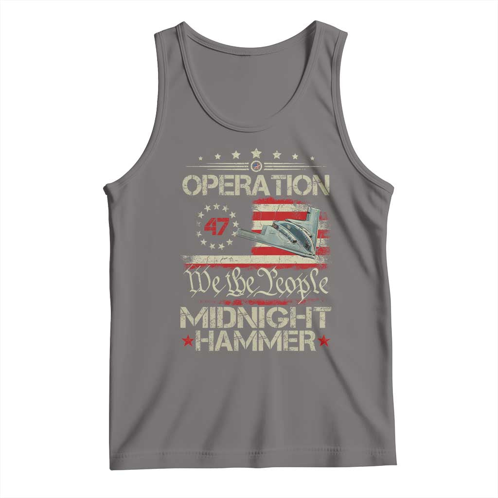 Operation Midnight Hammer Tank Top Bomber Jet Vintage Betsy Ross Flag TS11 Deep Heather Print Your Wear