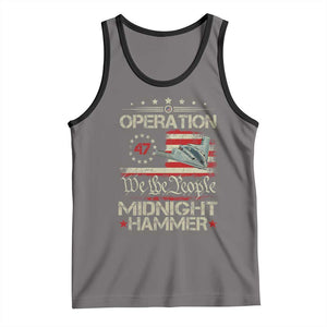 Operation Midnight Hammer Tank Top Bomber Jet Vintage Betsy Ross Flag TS11 Deep Heather Black Print Your Wear