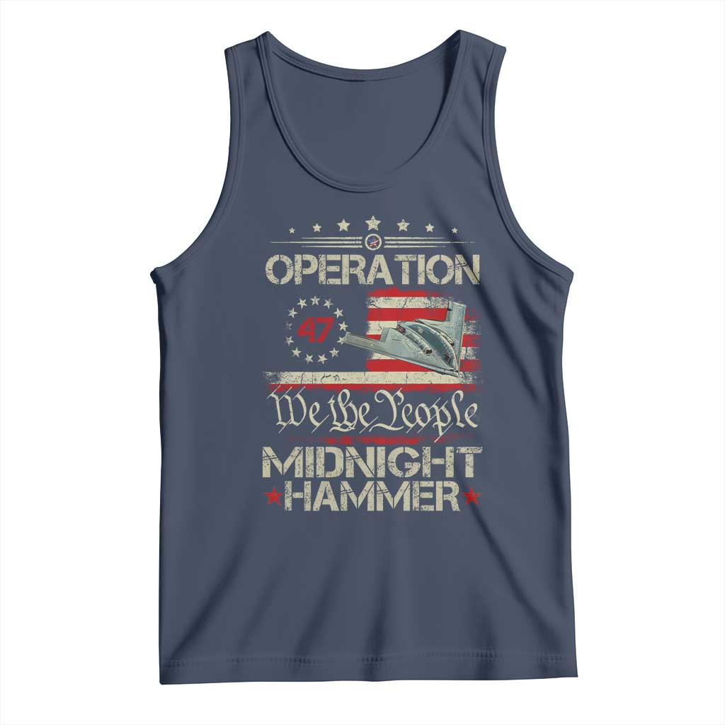 Operation Midnight Hammer Tank Top Bomber Jet Vintage Betsy Ross Flag TS11 Navy Print Your Wear