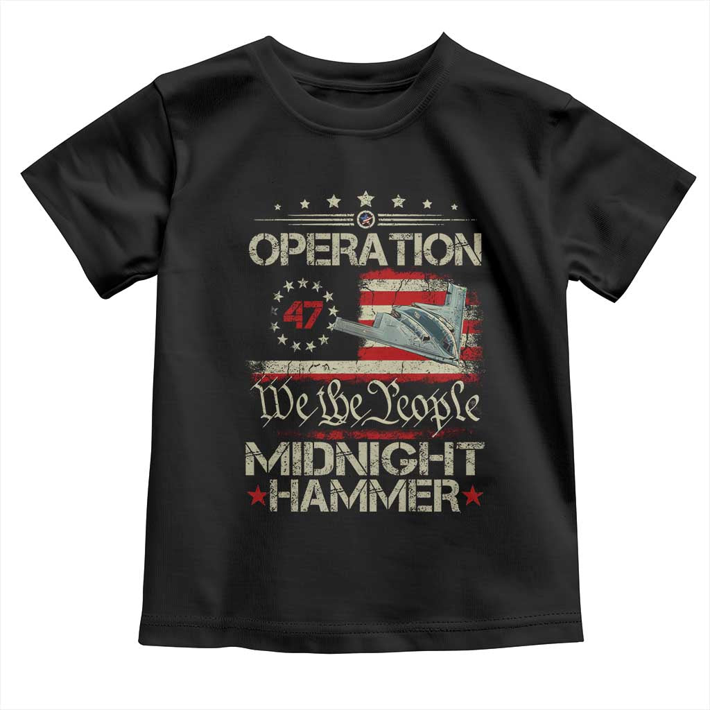Operation Midnight Hammer Toddler T Shirt Bomber Jet Vintage Betsy Ross Flag TS11 Black Print Your Wear