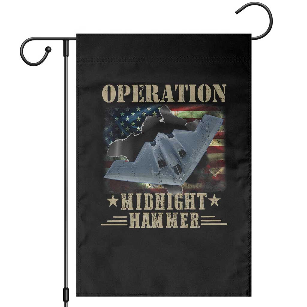 Operation Midnight Hammer Garden Flag Bomber Jet American Flag TS11 Black Print Your Wear