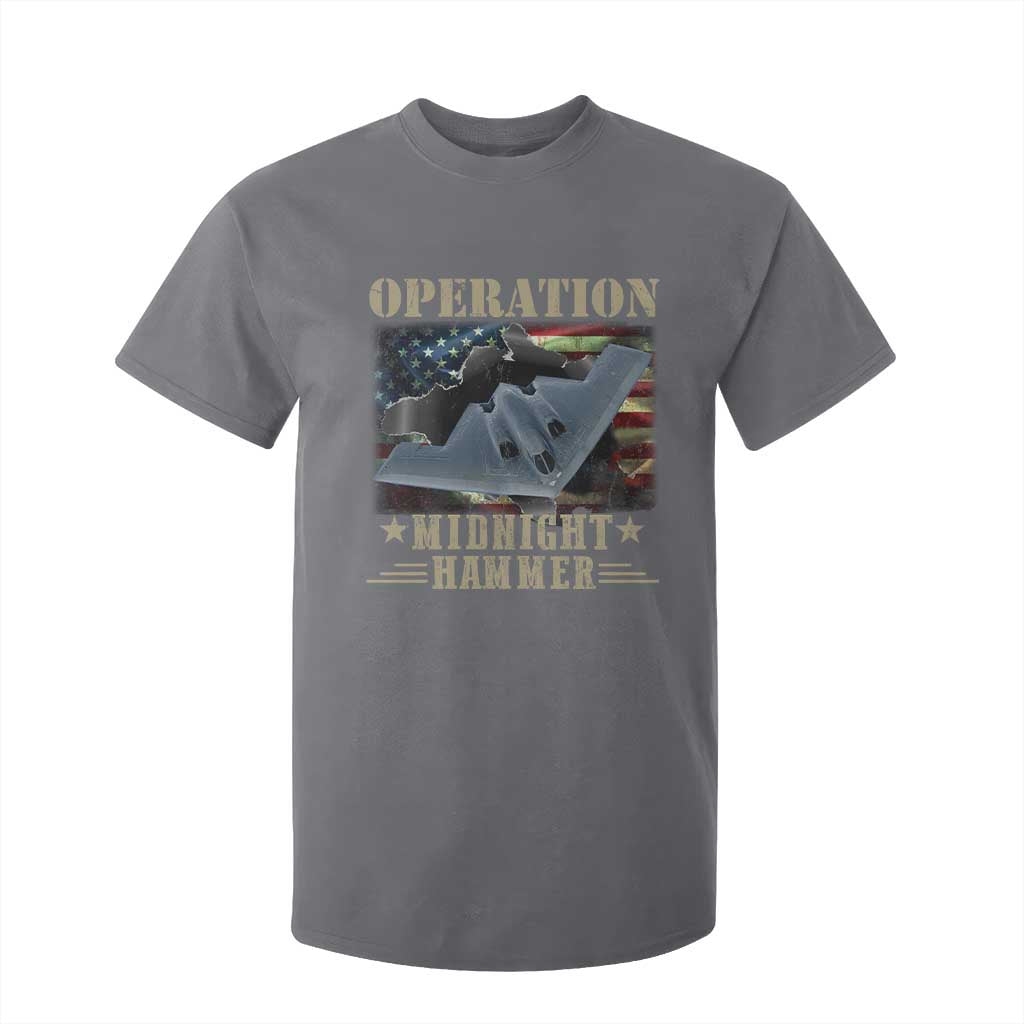 Operation Midnight Hammer T Shirt For Kid Bomber Jet American Flag TS11 Charcoal Print Your Wear