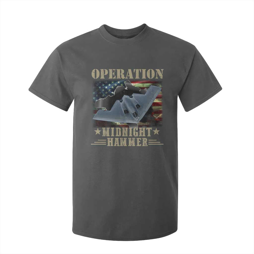 Operation Midnight Hammer T Shirt For Kid Bomber Jet American Flag TS11 Dark Heather Print Your Wear