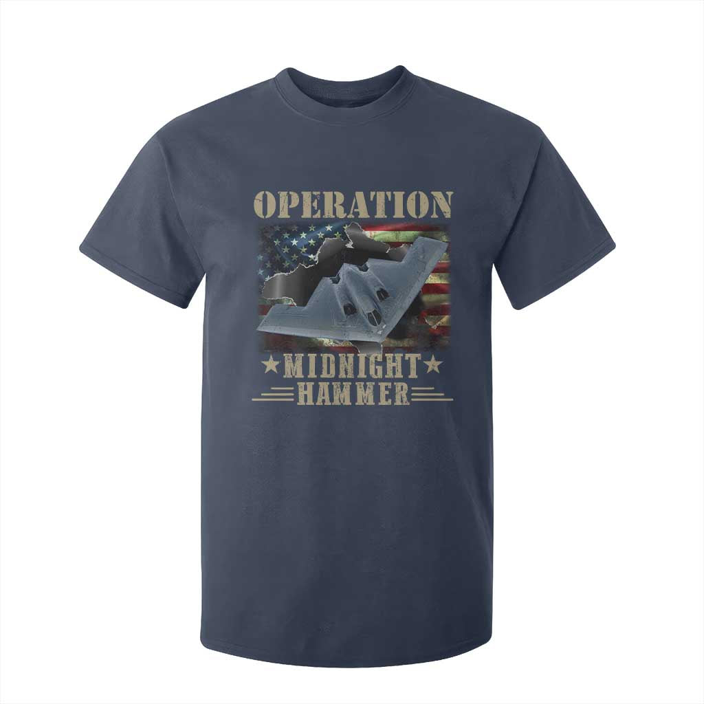 Operation Midnight Hammer T Shirt For Kid Bomber Jet American Flag TS11 Navy Print Your Wear