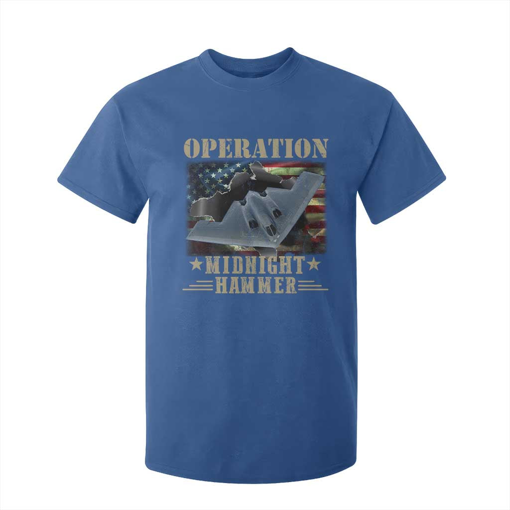 Operation Midnight Hammer T Shirt For Kid Bomber Jet American Flag TS11 Royal Blue Print Your Wear