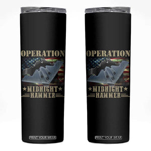Operation Midnight Hammer Skinny Tumbler Bomber Jet American Flag TS11 Black Print Your Wear