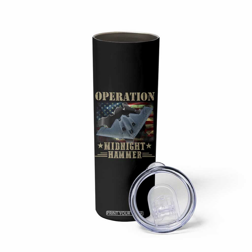 Operation Midnight Hammer Skinny Tumbler Bomber Jet American Flag TS11 Print Your Wear