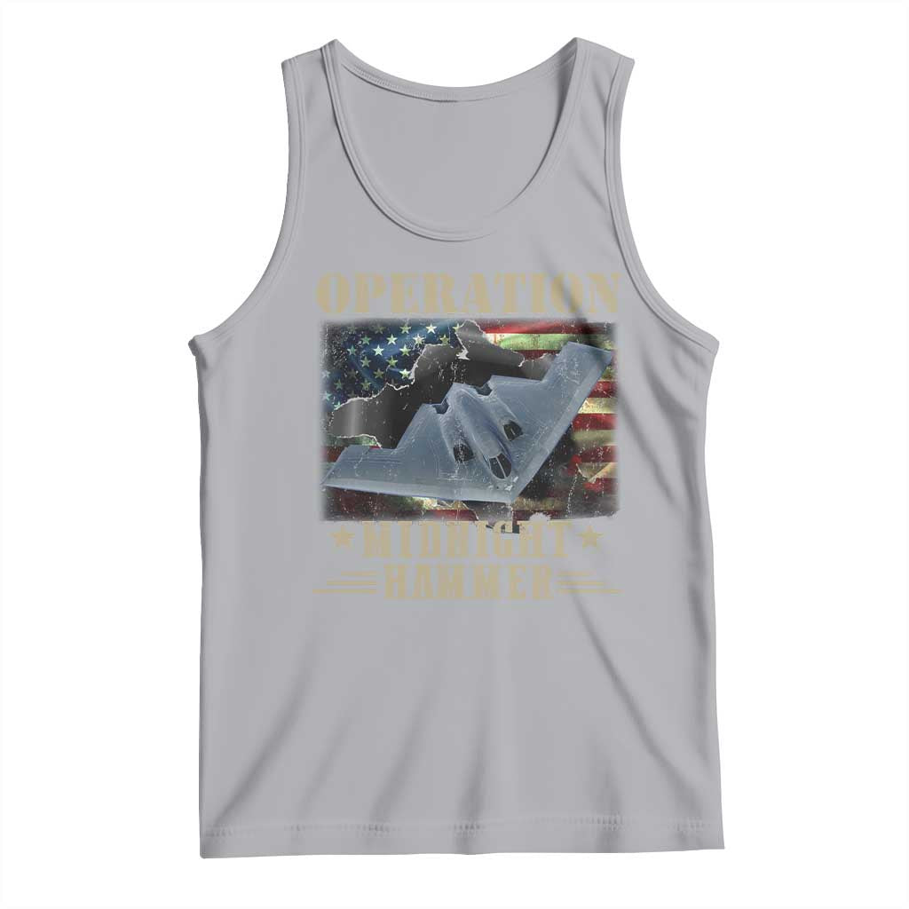 Operation Midnight Hammer Tank Top Bomber Jet American Flag TS11 Athletic Heather Print Your Wear