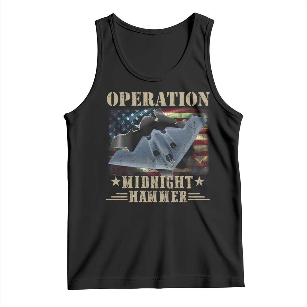Operation Midnight Hammer Tank Top Bomber Jet American Flag TS11 Black Print Your Wear