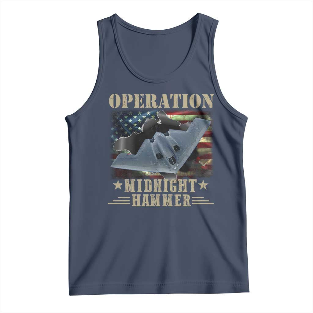 Operation Midnight Hammer Tank Top Bomber Jet American Flag TS11 Navy Print Your Wear