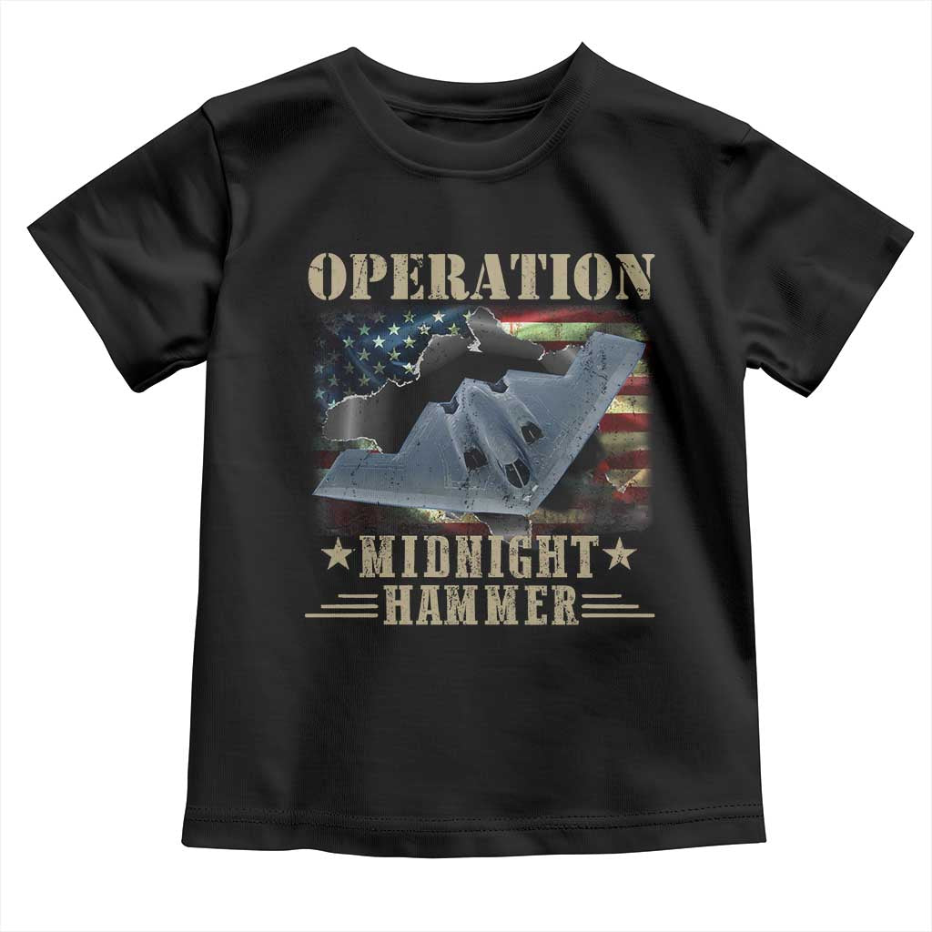 Operation Midnight Hammer Toddler T Shirt Bomber Jet American Flag TS11 Black Print Your Wear