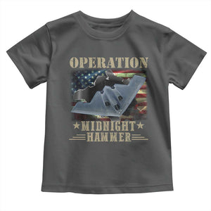 Operation Midnight Hammer Toddler T Shirt Bomber Jet American Flag TS11 Dark Heather Print Your Wear