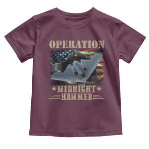 Operation Midnight Hammer Toddler T Shirt Bomber Jet American Flag TS11 Maroon Print Your Wear