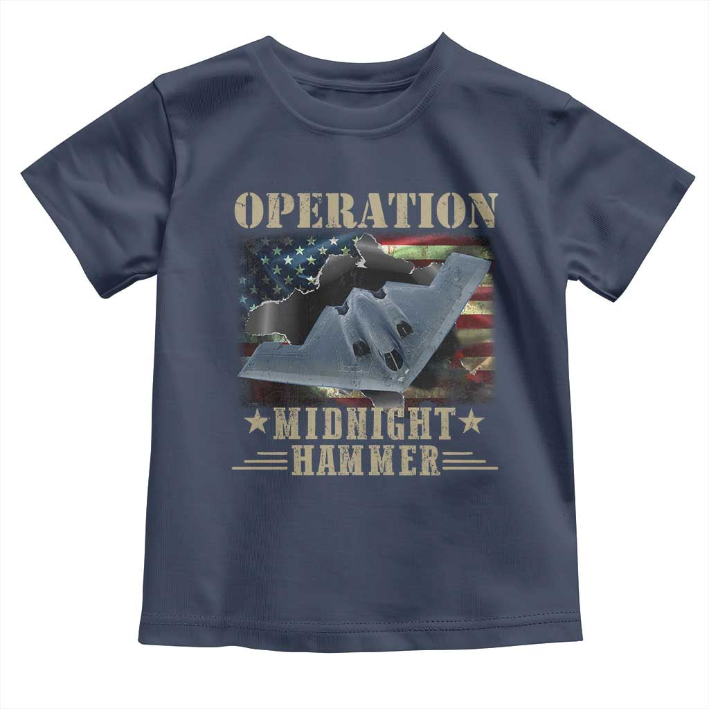 Operation Midnight Hammer Toddler T Shirt Bomber Jet American Flag TS11 Navy Print Your Wear