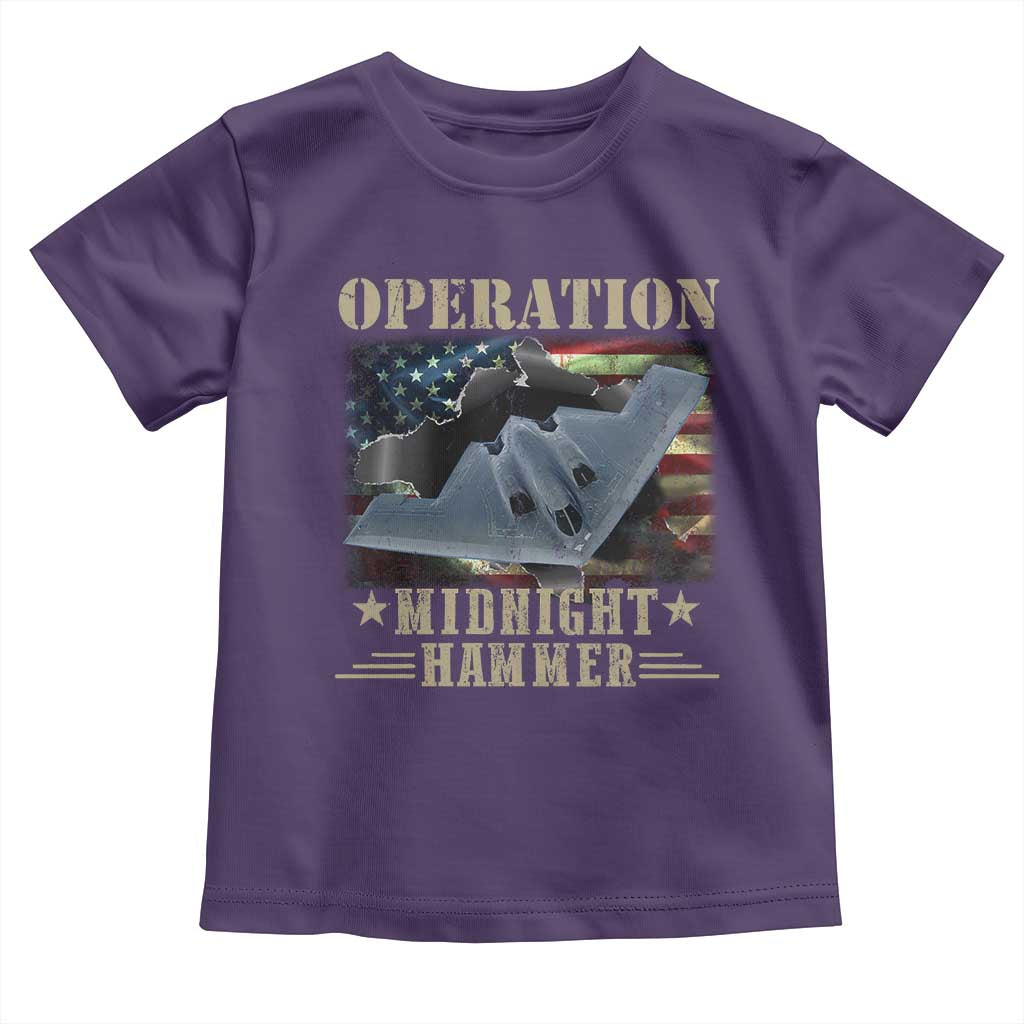 Operation Midnight Hammer Toddler T Shirt Bomber Jet American Flag TS11 Purple Print Your Wear