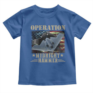 Operation Midnight Hammer Toddler T Shirt Bomber Jet American Flag TS11 Royal Blue Print Your Wear