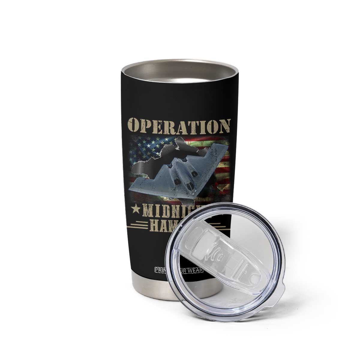 Operation Midnight Hammer Tumbler Cup Bomber Jet American Flag TS11 Print Your Wear