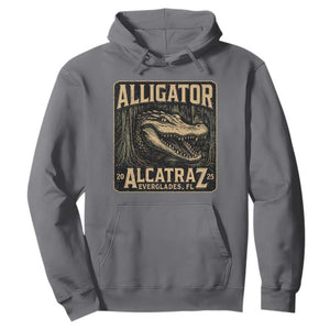 Funny Alligator Alcatraz Hoodie Florida Everglades Alligatraz Meme 2025 TS11 Charcoal Print Your Wear