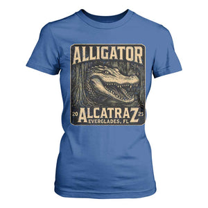 Funny Alligator Alcatraz T Shirt For Women Florida Everglades Alligatraz Meme 2025 TS11 Royal Blue Print Your Wear