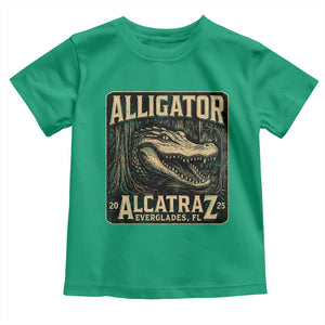 Funny Alligator Alcatraz Toddler T Shirt Florida Everglades Alligatraz Meme 2025 TS11 Irish Green Print Your Wear