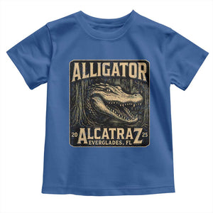 Funny Alligator Alcatraz Toddler T Shirt Florida Everglades Alligatraz Meme 2025 TS11 Royal Blue Print Your Wear