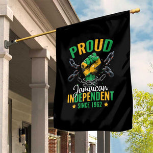 Jamaica Independence Day Garden Flag Proud Jamaican Hand Fist Break The Chain TS11 Print Your Wear