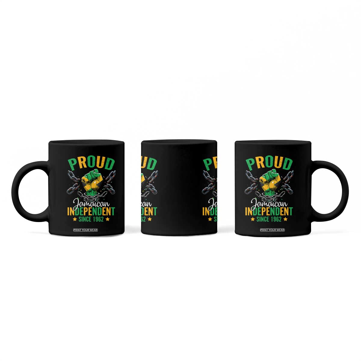 Jamaica Independence Day Coffee Mug Proud Jamaican Hand Fist Break The Chain TS11 Print Your Wear