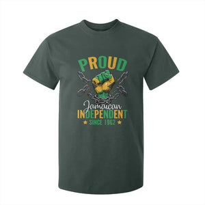 Jamaica Independence Day T Shirt For Kid Proud Jamaican Hand Fist Break The Chain TS11 Dark Forest Green Print Your Wear