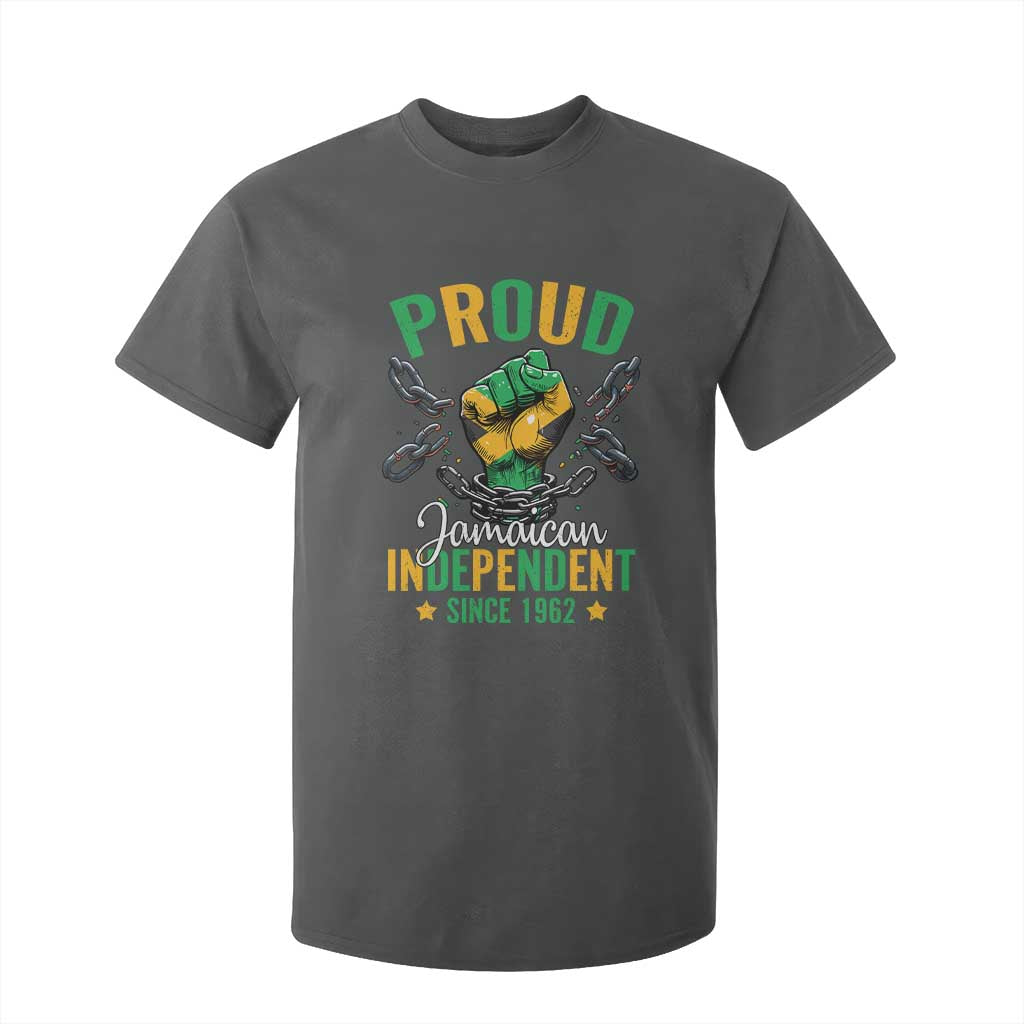 Jamaica Independence Day T Shirt For Kid Proud Jamaican Hand Fist Break The Chain TS11 Dark Heather Print Your Wear