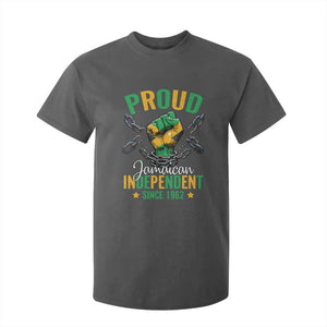 Jamaica Independence Day T Shirt For Kid Proud Jamaican Hand Fist Break The Chain TS11 Dark Heather Print Your Wear
