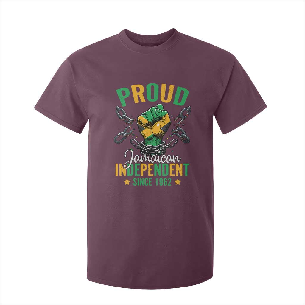 Jamaica Independence Day T Shirt For Kid Proud Jamaican Hand Fist Break The Chain TS11 Maroon Print Your Wear
