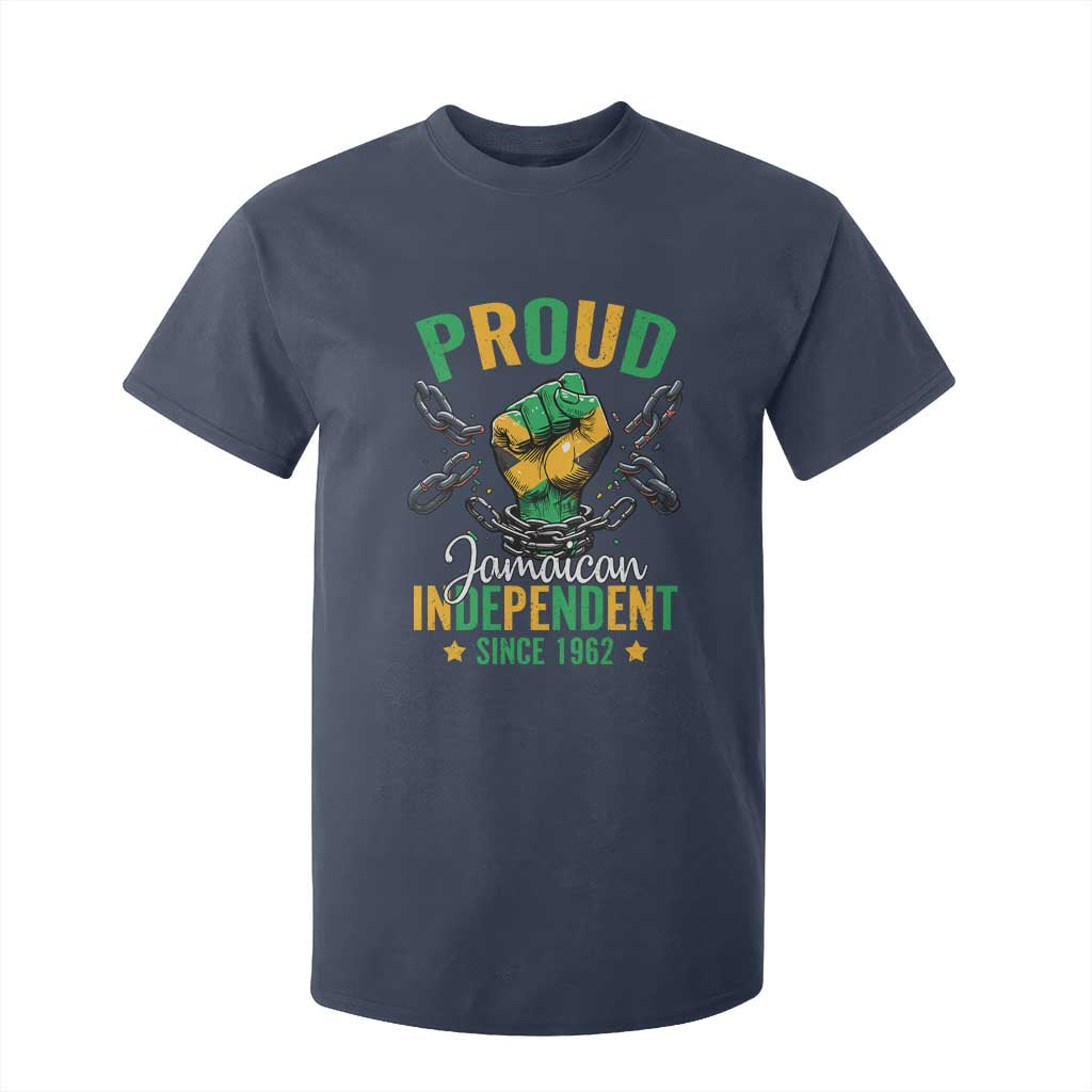 Jamaica Independence Day T Shirt For Kid Proud Jamaican Hand Fist Break The Chain TS11 Navy Print Your Wear