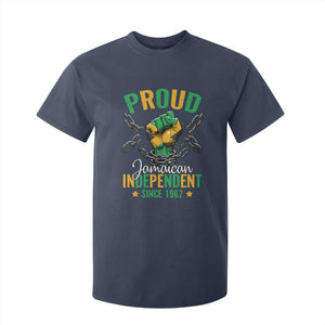 Jamaica Independence Day T Shirt For Kid Proud Jamaican Hand Fist Break The Chain TS11 Navy Print Your Wear