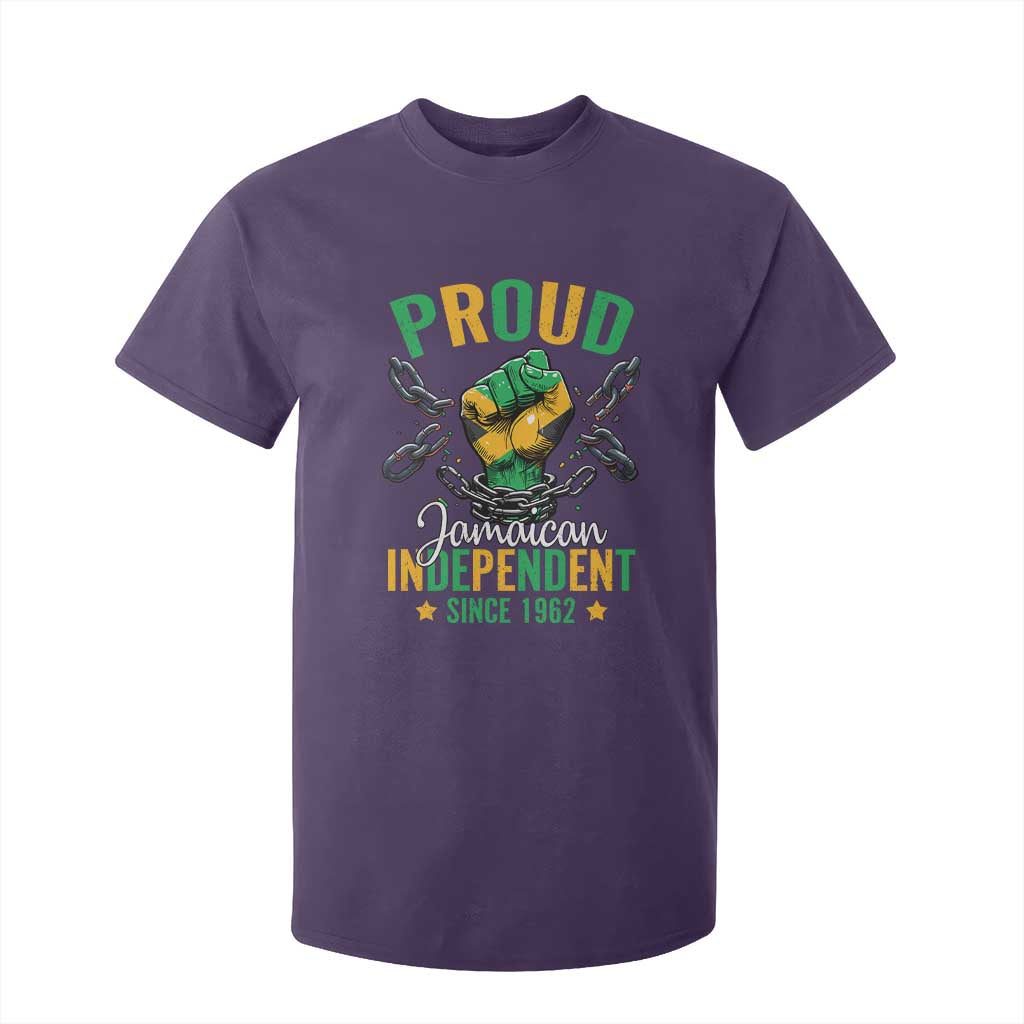Jamaica Independence Day T Shirt For Kid Proud Jamaican Hand Fist Break The Chain TS11 Purple Print Your Wear