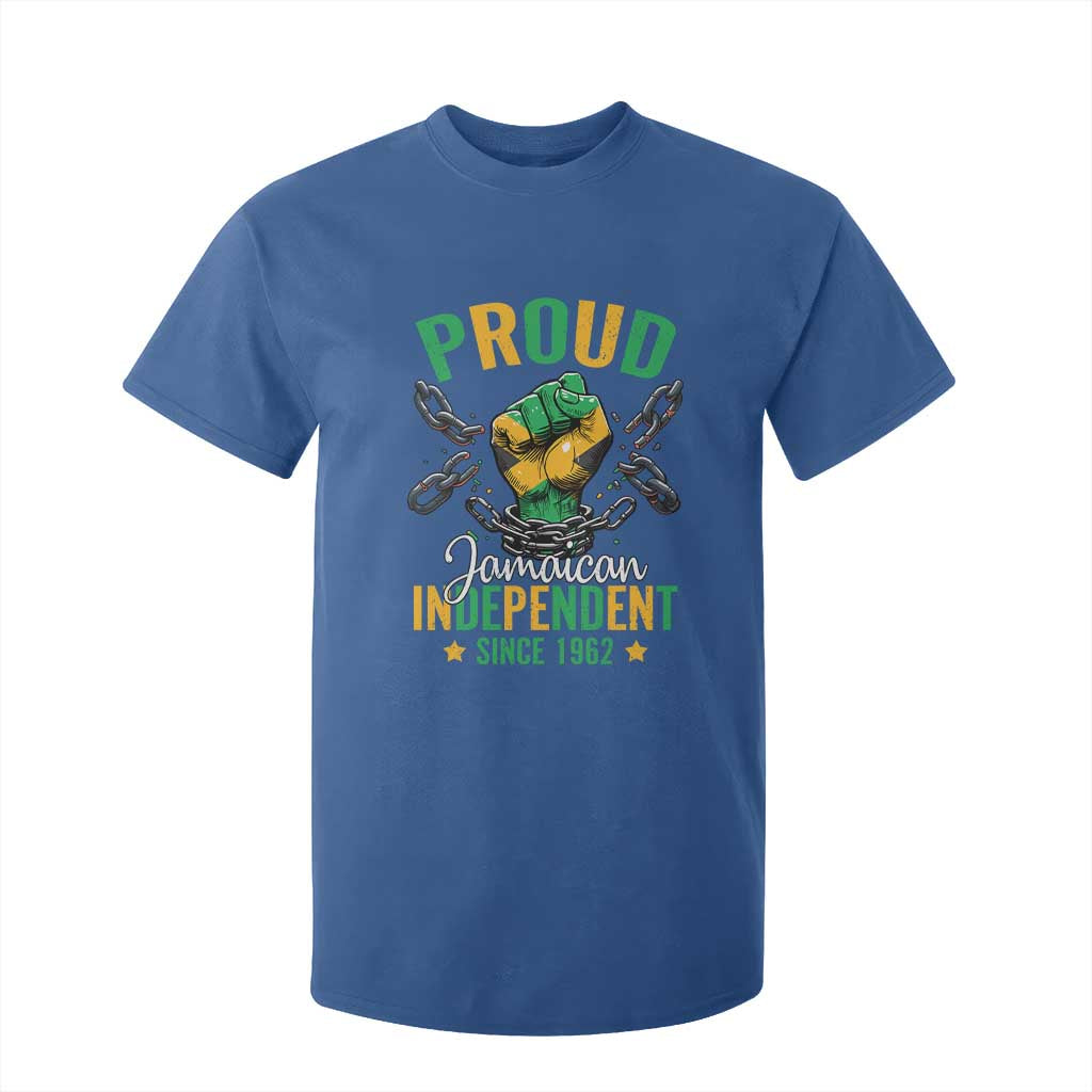 Jamaica Independence Day T Shirt For Kid Proud Jamaican Hand Fist Break The Chain TS11 Royal Blue Print Your Wear