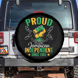 Jamaica Independence Day Spare Tire Cover Proud Jamaican Hand Fist Break The Chain TS11 No hole Black Print Your Wear