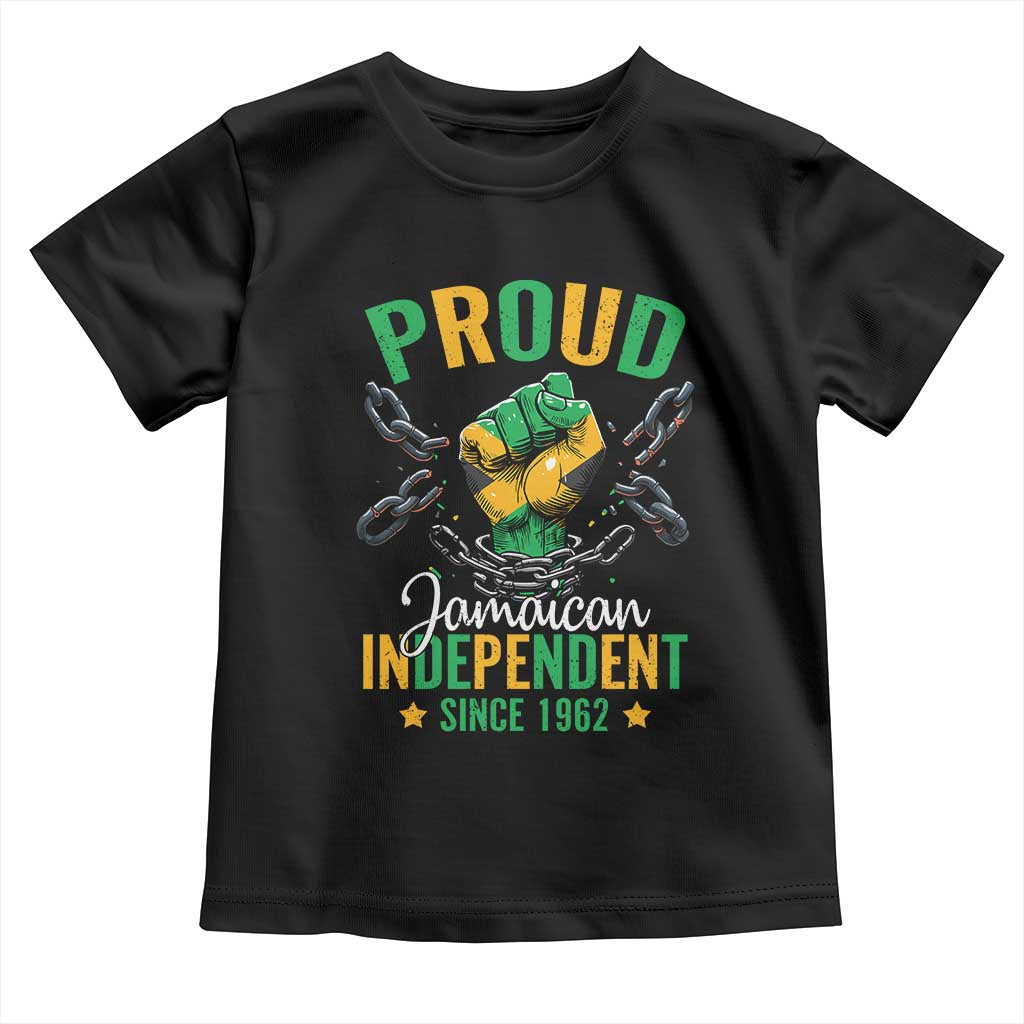 Jamaica Independence Day Toddler T Shirt Proud Jamaican Hand Fist Break The Chain TS11 Black Print Your Wear